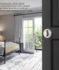 Two Keyed Alike Single Cylinder Deadbolts Door Locks In Satin Nickel 2 Pack With Exterior Keyed Entry And Interior Thumb Turn For Easy No Fuss Home Security On Exterior Doors installed on a bedroom door