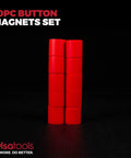 Heavy Duty Magnetic Button Tool Organizers Set Of 10 For Shop And Garage, red non-scratch cylindrical magnets