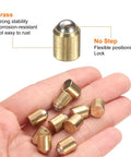 Dead Nuts Tight Brass Ball Plungers 6 Pack 12Mm X 16Mm showing brass plunger balls in hand for flexible positioning in furniture builds.