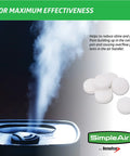 Drain Line Clean Flow Tabs For AC Units And HVAC Systems Dehumidifiers And Condensate Lines Keep Drain Lines Clear And Free Flowing No Clog Easy Maintenance Six Count Pack next to humidifier steam.