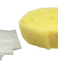 Fiberglass Pipe Wrap Kit For Insulation And Heat Cable Overwrap 50 Foot Roll Of 1/2 Inch Thick Fiberglass With Plastic Vapor Barrier