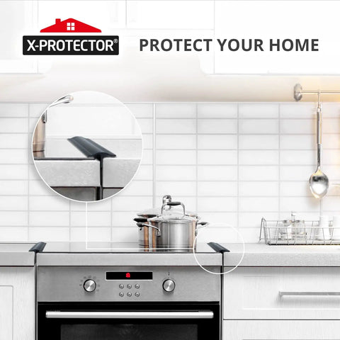 Premium Silicone Stove Gap Cover For Between Stove And Counter, Self Adhesive 50 Inch By 1 Inch Gap Filler shown on kitchen stove