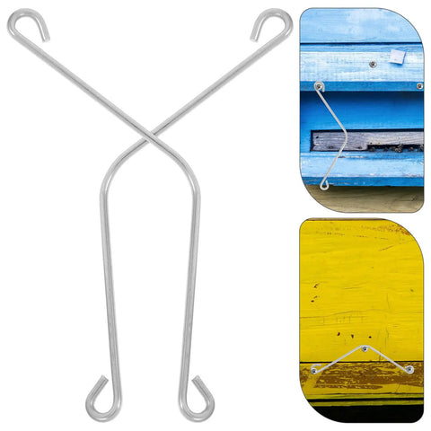 Get Your Bees Buzzing With These Sturdy 10 Pc Beehive Frame Spring Clamps And Curved Clips For Easy Beekeeping Tool Kit Setup And Fastener Jobs silver metal beehive clip