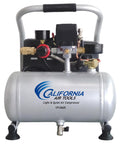 Lightweight Portable Air Compressor With Ultra Quiet 56 dBA Noise Level, Oil Free 1 Gallon Steel Tank, front view