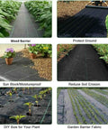 Heavy Duty Weed Barrier Landscape Fabric 6Ft Wide By 50Ft Long, 3.2oz Polypropylene Woven Geotextile Ground Cover installation