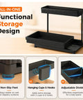 3 Pack L Shaped Under Sink Organizers With Real Smooth Glide Drawers To Toss The Clutter Out Of Deep Cabinets This Smart Corner Setup Does Heavy Lifting In Any Tight Kitchen Or Bath - Functional black storage with non-slip feet and adjustable dividers.