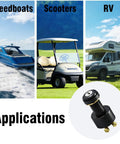 Applications of Marine Ignition Switch With 2 Keys 12V 10A 3 Position Waterproof Universal Keyed Switch for boats, scooters, RVs