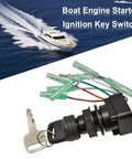 Suzuki Outboard Ignition Key Switch Assembly for 2 Stroke and 4 Stroke Marine Motors with key and wires