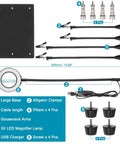 Components of Soldering Helper With Four Magnetic Arms, 3X Magnifier Lamp And LED Light, Clamp Base Third Hand Tool for detail.