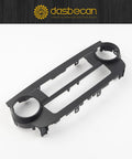 Dasbecan center dash AC vent trim for Honda CR-V 2007-2011, black plastic bezel with circular openings (front view)