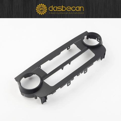 Dasbecan center dash AC vent trim for Honda CR-V 2007-2011, black plastic bezel with circular openings (front view)