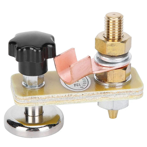 Ultimate Welding Magnetic Ground Clamp With Strong Brass Head And 0.2 Inch Insulation Board For Stable Grounding On Smooth Metal Surfaces Like A Total Pro.