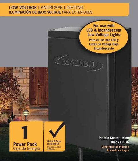 45 Watt Power Pack With Sensor And Weather Shield For Low Voltage Landscape Lighting Outdoor Transformer 120V Input To 12V Output Five Modes