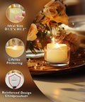 24 Pack Flameless LED Tea Lights Candles Battery Operated With Realistic Flicker Warm Glow For Votive Centerpieces Wedding Decor