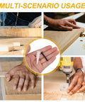 Heavy Duty Expansion Screws And White Plastic Wall Anchors Kit For Drywall And Concrete, 100 Sets, shown with screws and anchors in hand