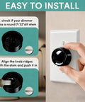 2 Pack Black Rotary Dimmer Knob Replacement installation guide for Rotary Dimmer Switch and Fan Control RK IV Round Dimmer