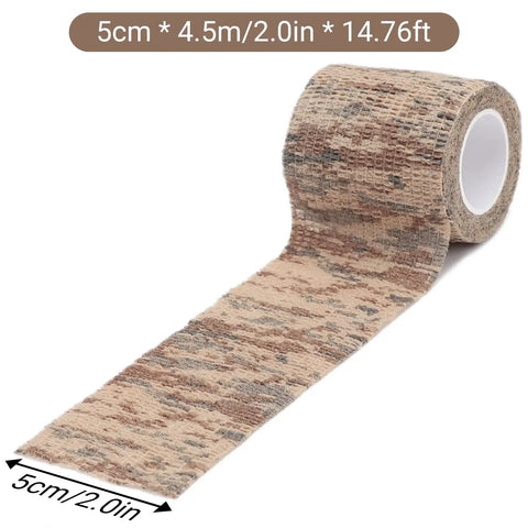 4 Roll Camo Tape Set For Outdoor Gear And Camping 2 Inch Wide By 14.76 Feet Each Roll Self Adhesive wrap roll view