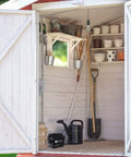 Built Like A Tank Group U1 Battery Box With High Flow Vents And Beefed Up Carry Bars For Lockdown Storage On John Deere Utility Xuv MGator Daily Drivers Lawn Tractors in garden shed.