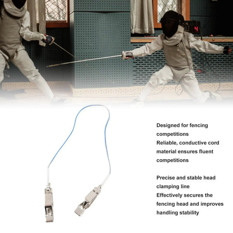 Stainless Steel Fencing Head Wire Clamp For Foil And Saber Equipment With Conductive Wire Design And Precise Connection