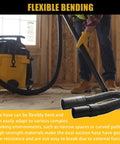 Rugged 1 7 8 Inch Shop Vacuum Hose For Wet Dry Vacuums attached to vacuum in workshop, flexible and durable design