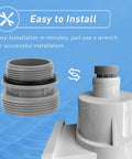 40mm To 1-1/2 Inch Hose Conversion Kit For Intex Coleman Above Ground Pools No-Fuss Easy Fit Adapters installation illustration