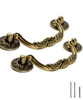 Antique Bronze Drawer Pulls Set 10 Pack With 5 Inch Hole Centers Vintage Cabinet Handles for Dresser, includes screws