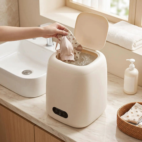 Slick Mini Clothes Washer With Built In Spin Basket For Undies And Socks Smart Pulsator Cycle delivers delicate wash with ease.