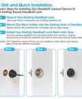 Round Deadbolt Lockout Device No Drill Install Protect Keyhole Toddler Proof Deadbolt Cover installation steps