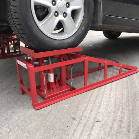 Heavy Duty 10,000 Lb Car Ramps Two Pack Portable Adjustable Lift Ramps Perfect For Quick Oil Changes Ideal For SUVs And Light-Duty Trucks Slip-Resistant Safety Design Lift Height From 9.8 To 15 Inches