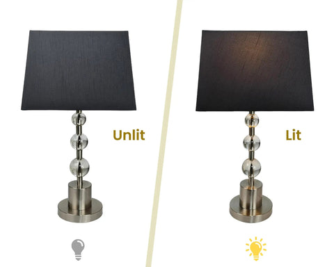 Bold Black Rectangle Hardback Lamp Shade With Gold Lining, 6x12 x 8x14 x 10, Premium Linen Or Silk Type Shantung, Black Exterior With Gold Interior, Standard Spider Fitter, Classic Yet Modern Living Room Decor