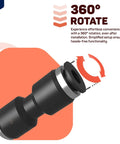 One Quarter Inch Push To Connect Pneumatic Fittings Kit 8 Pack Must Have With 2 Straight 2 Elbows 2 Tees 2 Splitters Easy Install Quick Connect