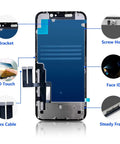 IPhone Screen Replacement 6.1 Inch With 3D Touch LCD Digitizer Compatible A2111 A2223 A2221 Deluxe DIY Kit components shown
