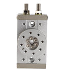 Front view of 180 Degree Rotary Pneumatic Cylinder Double Acting Pendular Actuator MSQB30A 30mm Alloy Steel Construction Built Like A Tank