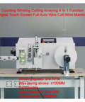 Automatic Electric Wire Winding Reel With Digital Touch Screen 4 In 1 Coiling Station displaying control panel and wire spool.