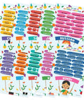 10 Language Saying Posters Set For Classroom Learning How To Say In Italian Arabic Korean Hindi Chinese French Spanish Japanese Russian German 12 By 18 Inches Made In USA displayed spread out.