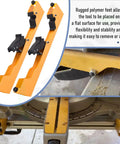 Two Pack Miter Saw Mounting Brackets For Stand Yellow With Easy Attach Clamps And Non Slip Feet Fits DWX723 DWX724