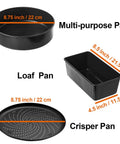 Air Fryer Bake Kit For 6.5 Qt And 8 Qt Foodi Pressure Cooker Includes Multi Purpose Pan Crisper Pan And Loaf Pan Dishwasher Safe