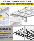 Two Pack Tough As Nails Garage Wall Mounted Shelving Unit 24x36 Inches 2x3ft Sliding Rail Design White With 560 Lb Total Load Capacity
