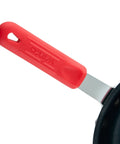 Close-up of handle for 8 Inch Aluminum Fry Pan Nonstick Skillet With Cool Touch Handle, Commercial Grade 3003 Aluminum