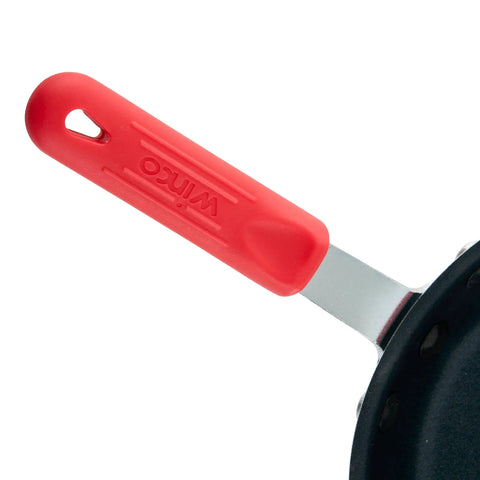 Close-up of handle for 8 Inch Aluminum Fry Pan Nonstick Skillet With Cool Touch Handle, Commercial Grade 3003 Aluminum