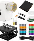 All In One Fishing Rod Repair Kit 24 Pieces With 10 Rod Wrapping Threads, 2 Wrapping And Winding Machines, 2 Adhesives, 1 Tape