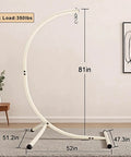 Built To Last Hammock Chair Stand For Indoor And Outdoor Use Heavy Duty Steel C Stand With White Finish Supports Up To 350 Lbs Easy Assembly Frame