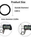 5/8x24 Thread Steel Crush Washer For 308 Rifles, CNC Machined With Black Oxide Finish, showing diameter measurements