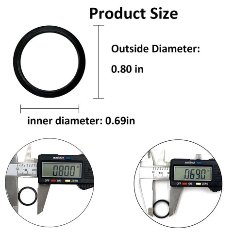 5/8x24 Thread Steel Crush Washer For 308 Rifles, CNC Machined With Black Oxide Finish, showing diameter measurements