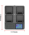 Top view of 3 In 1 Drone Battery Charger Hub For Phantom 4 Series With LED Display, Charges Three Batteries In A Row
