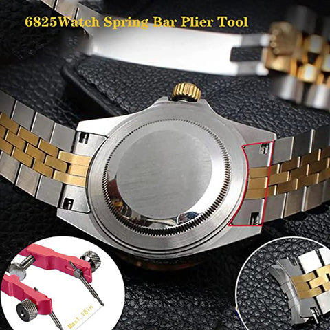 Pro Grade Watch Spring Bar Pliers Tool Set for Easy Band Removal and Strap Replacement With 8 Alloy Steel Pins and Tweezers
