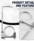 Heavy Duty 2.5 Inch Exhaust Hangers With 360 Degree Adjustable Muffler Hanger Clamp for cars and trucks, steel material