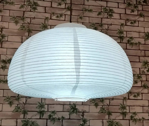 White Round 18 Inch Paper Lantern Set Two Pack Rice Paper Hanging Lamps For Decor No Fuss To Assemble Soft Ambient Glow