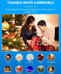 Family using Smart Light Bulbs With WiFi And Bluetooth Five Point Zero Works With Alexa And Google Assistant lighting options