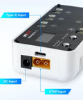 Six Port One S LiPo Battery Storage Charger And Discharger For Tiny Whoop Drones With LCD Screen PH2.0 BT2.0 Connectors V3 close-up